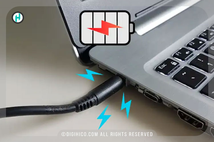 اتصال دائم لپتاپ به برق - علائم خرابی باتری لپ تاپ